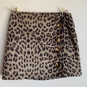 Altar'd State Fall/Winter Leopard Print Mini Skirt